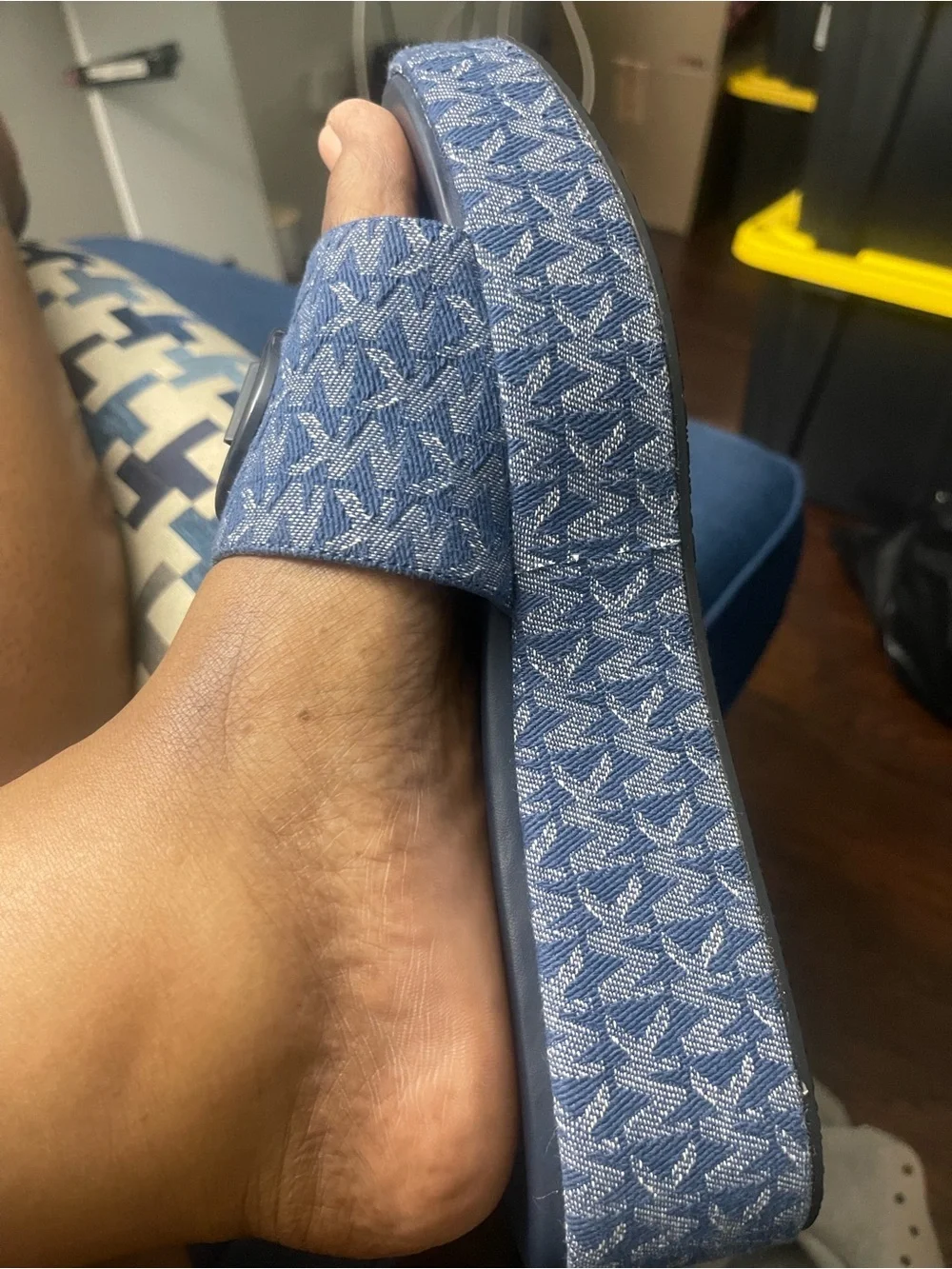 Michael Kors Blue Denim Platform Sandal